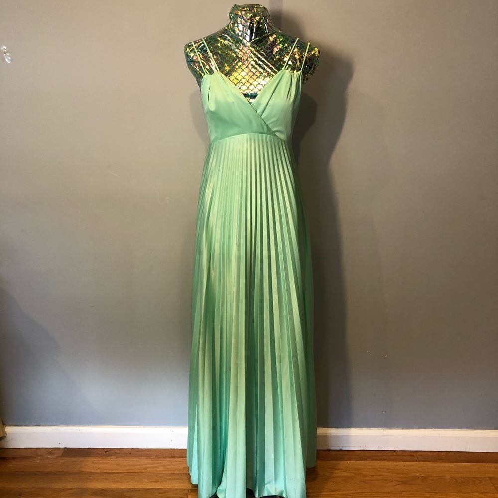 70’s vintage spaghetti strap Maxi Dress Handmade quality.
